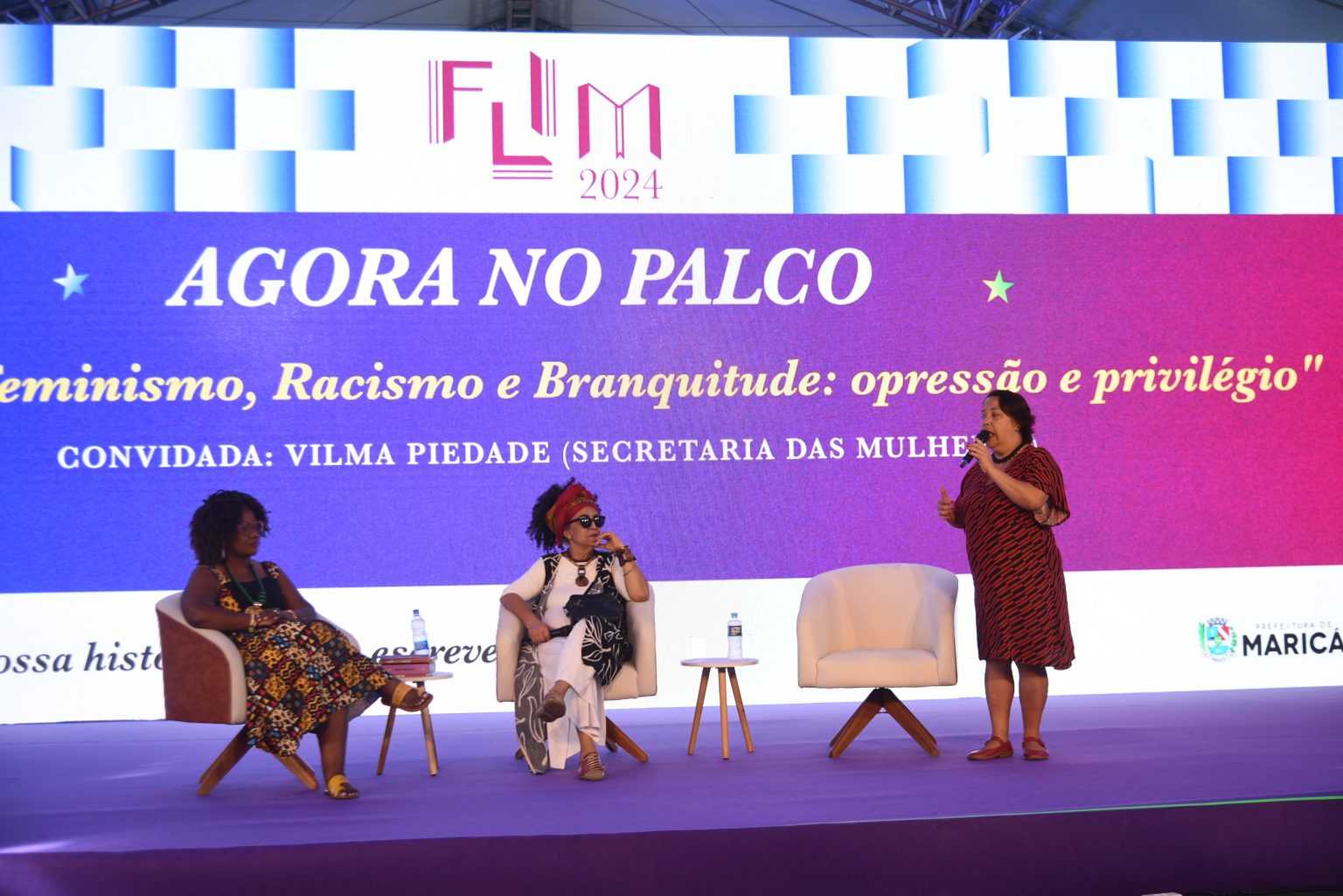 Painel “Feminismos, Racismo e Branquitude. Opressão e Privilégios” em debate no espaço Papo Flim