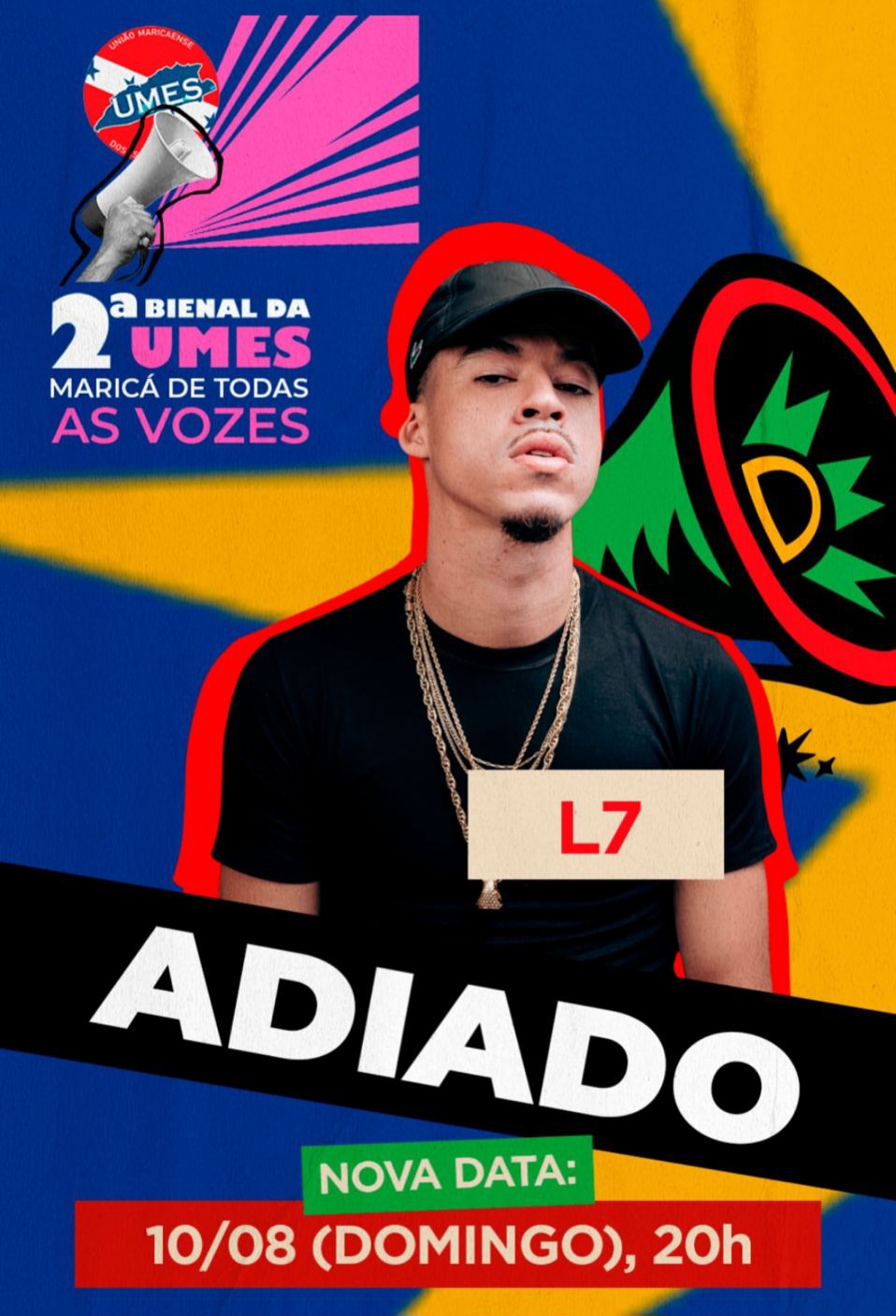 Show de L7NNON é adiado para domingo (10) por causa das fortes chuvas