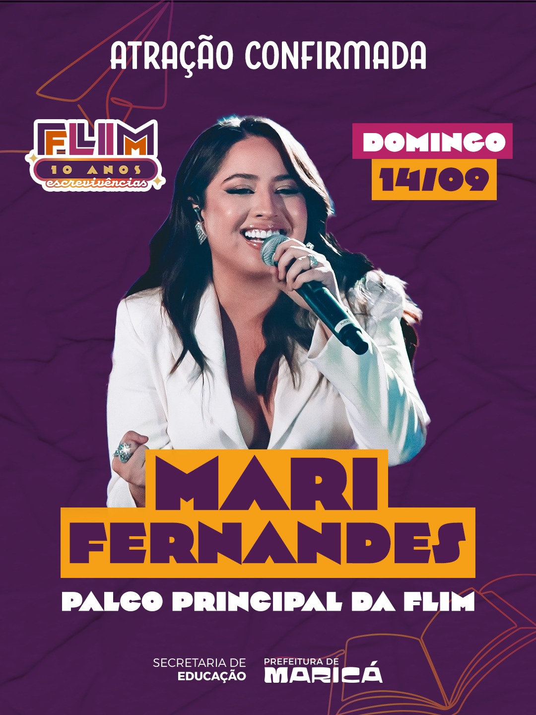 FLIM 2025 traz mais de 100 autores e shows de grandes artistas para Maricá em sua 10ª edição