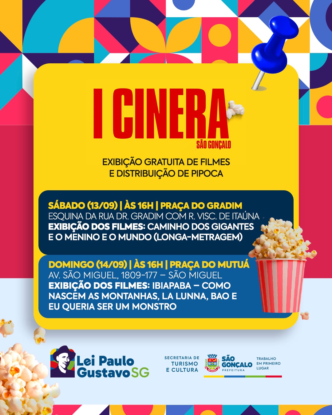 São Gonçalo tem final de semana com Projeto Cinera