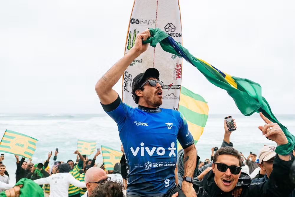 Yago Dora conquista o bicampeonato da etapa de Saquarema da WSL