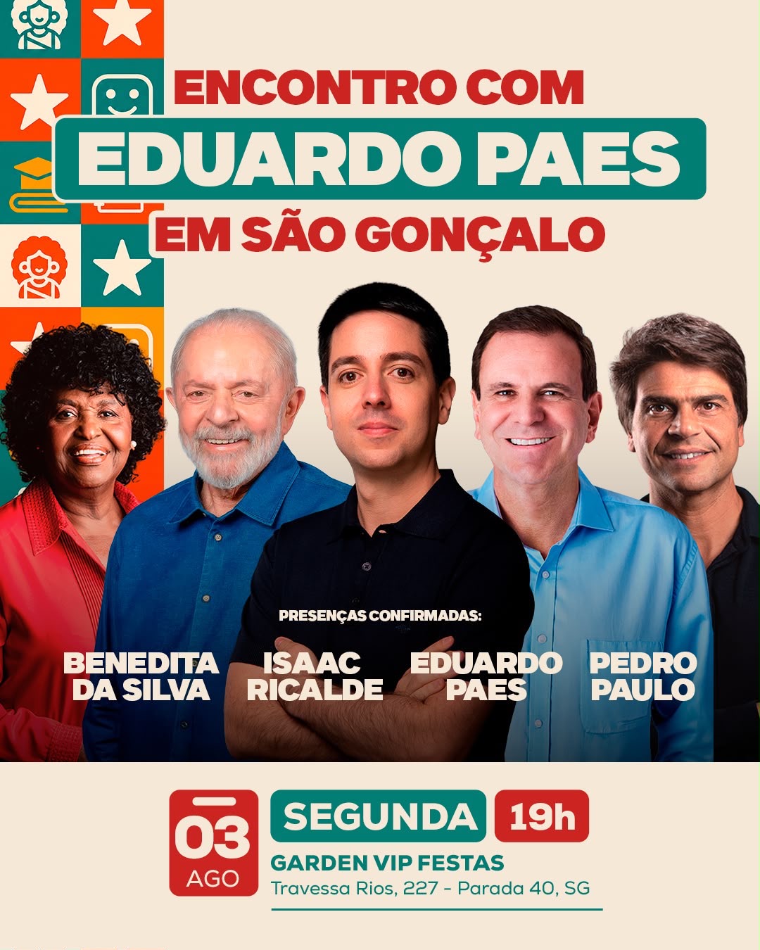 Em ato em São Gonçalo, oposição se mobiliza contra grupo político de Capitão Nelson