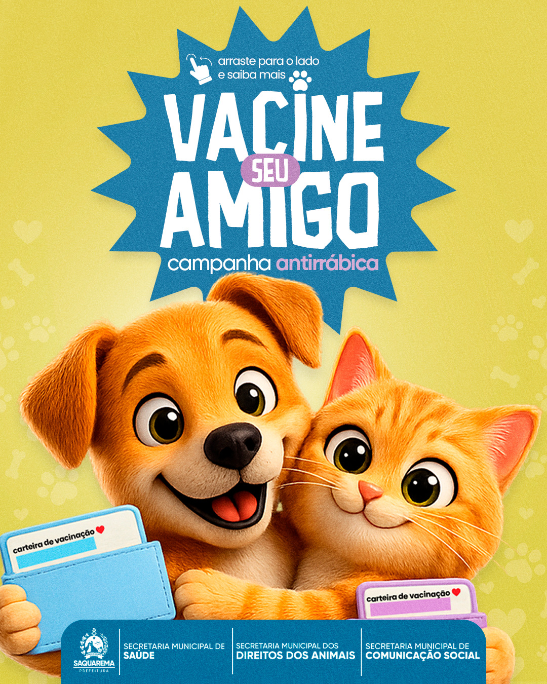 Saquarema inicia vacinação antirrábica gratuita para cães e gatos
