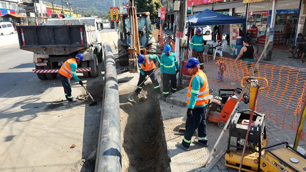 Reta final: Obra de nova adutora em Maricá avança para garantir a chegada de água tratada a 45 mil moradores